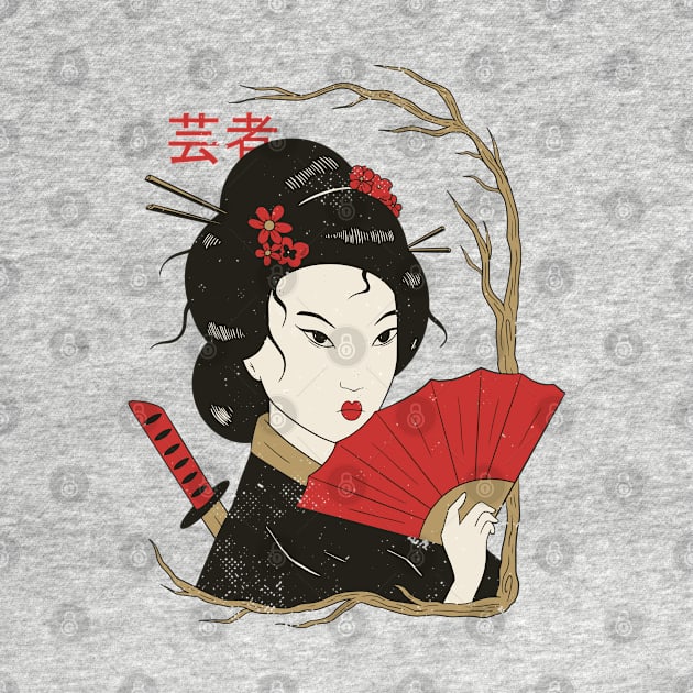 GEISHA ILLUSTRATION by madeinchorley